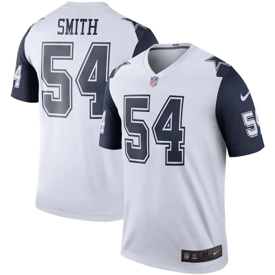 Men Dallas Cowboys #54 Jaylon Smith Nike White Color Rush Legend Player NFL Jersey